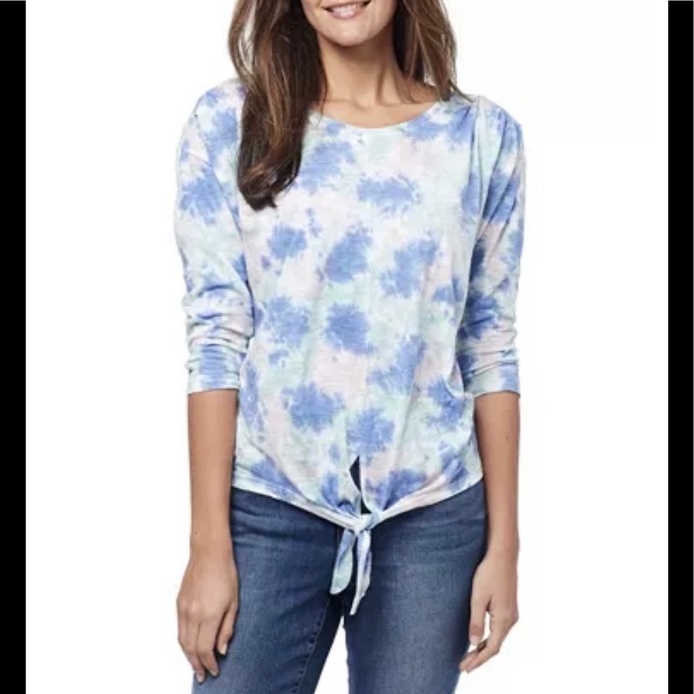 Nine West Lottie Tie Dye T-shirt Large NWT